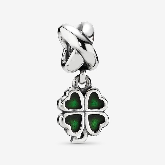PANDORA Four-Leaf Clover, Green Enamel Charm